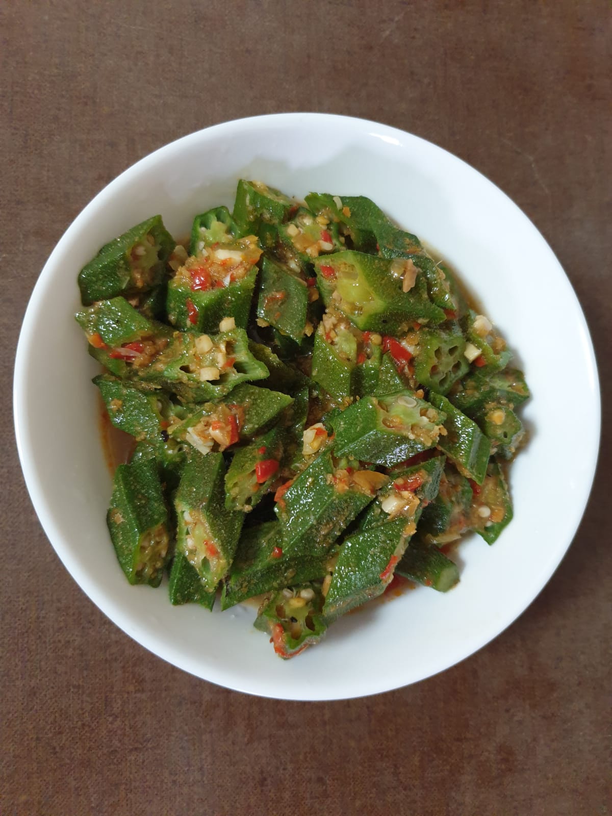 Stir Fried Okras with Hae Bee Hiam_0