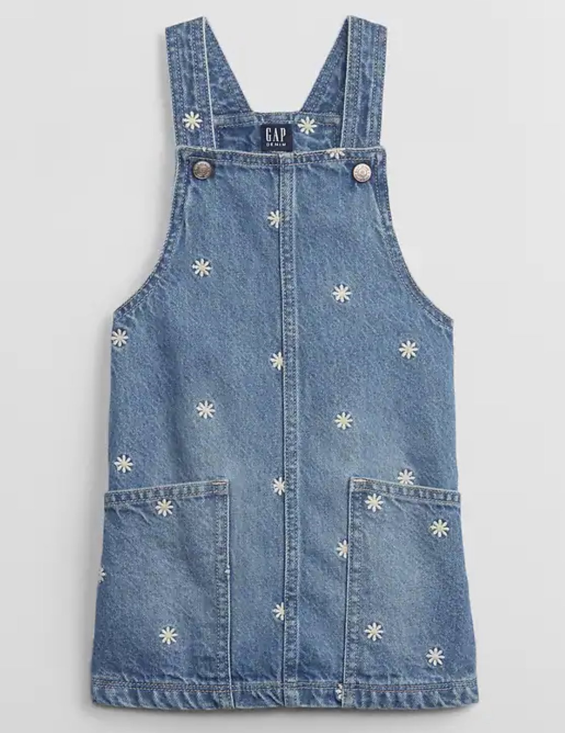 Embroidered Denim Daisy_0