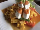 Corn salad with salted egg