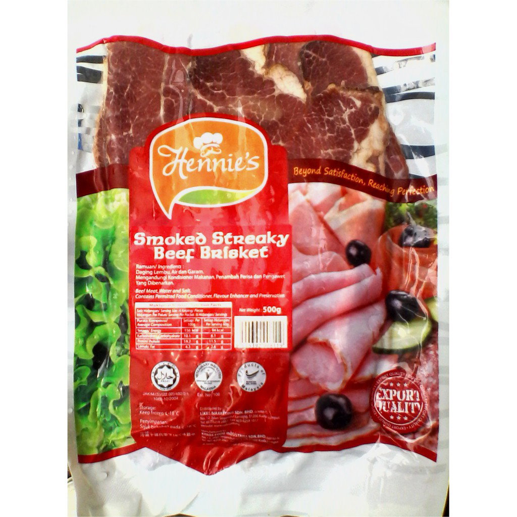 HENNIES STREAKY BEEF BRISKET 500g
