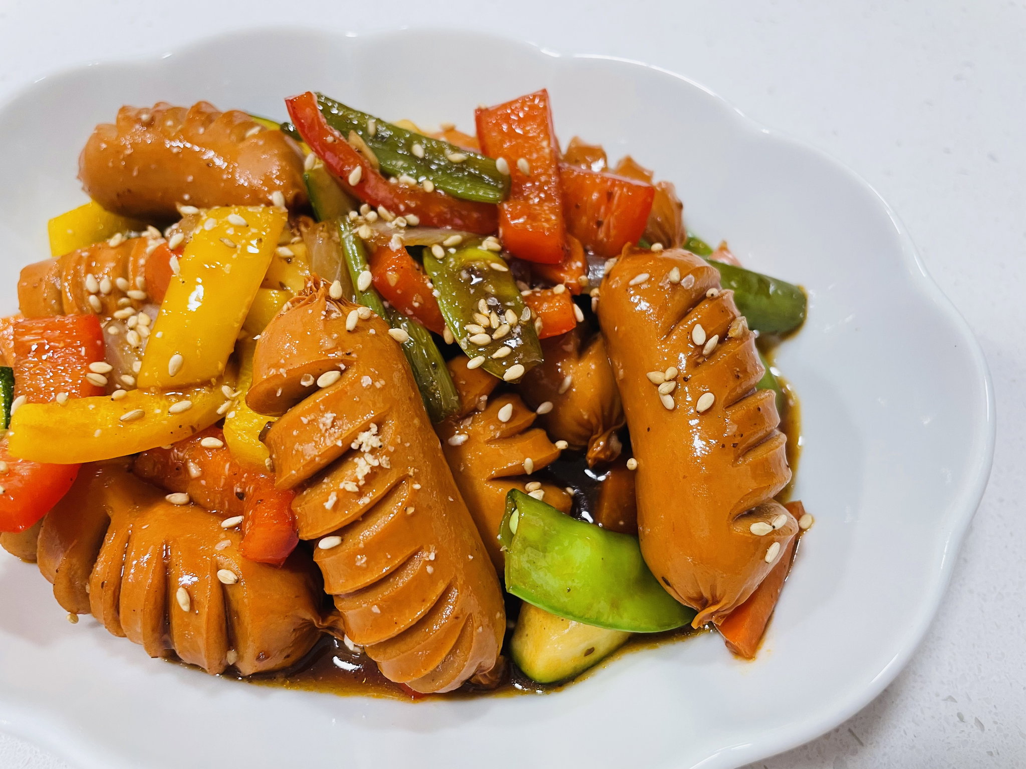 소세지야채볶음 Stir Fried Sausages with Vegetables _1