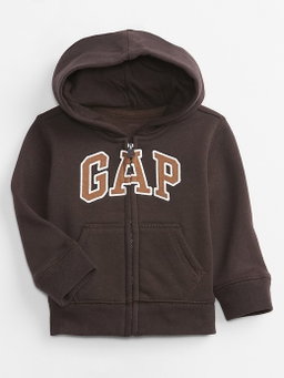 Zip Hoodie in Coffee