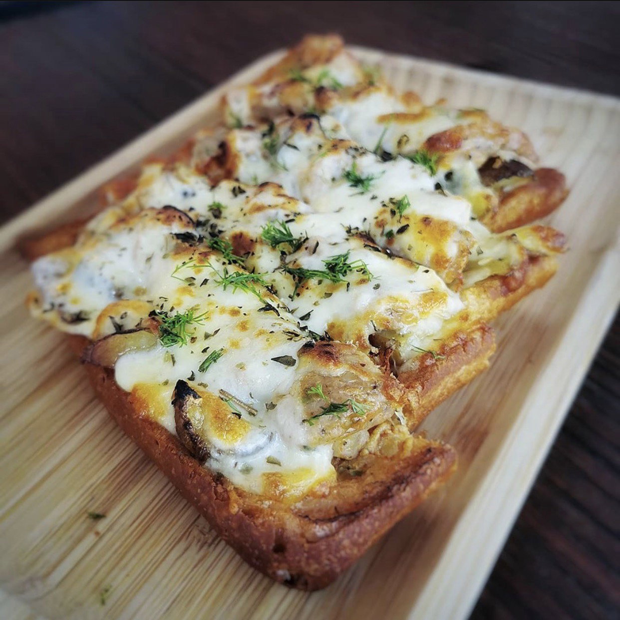 Spicy Italian Pork Sausage Foccacia Pizza