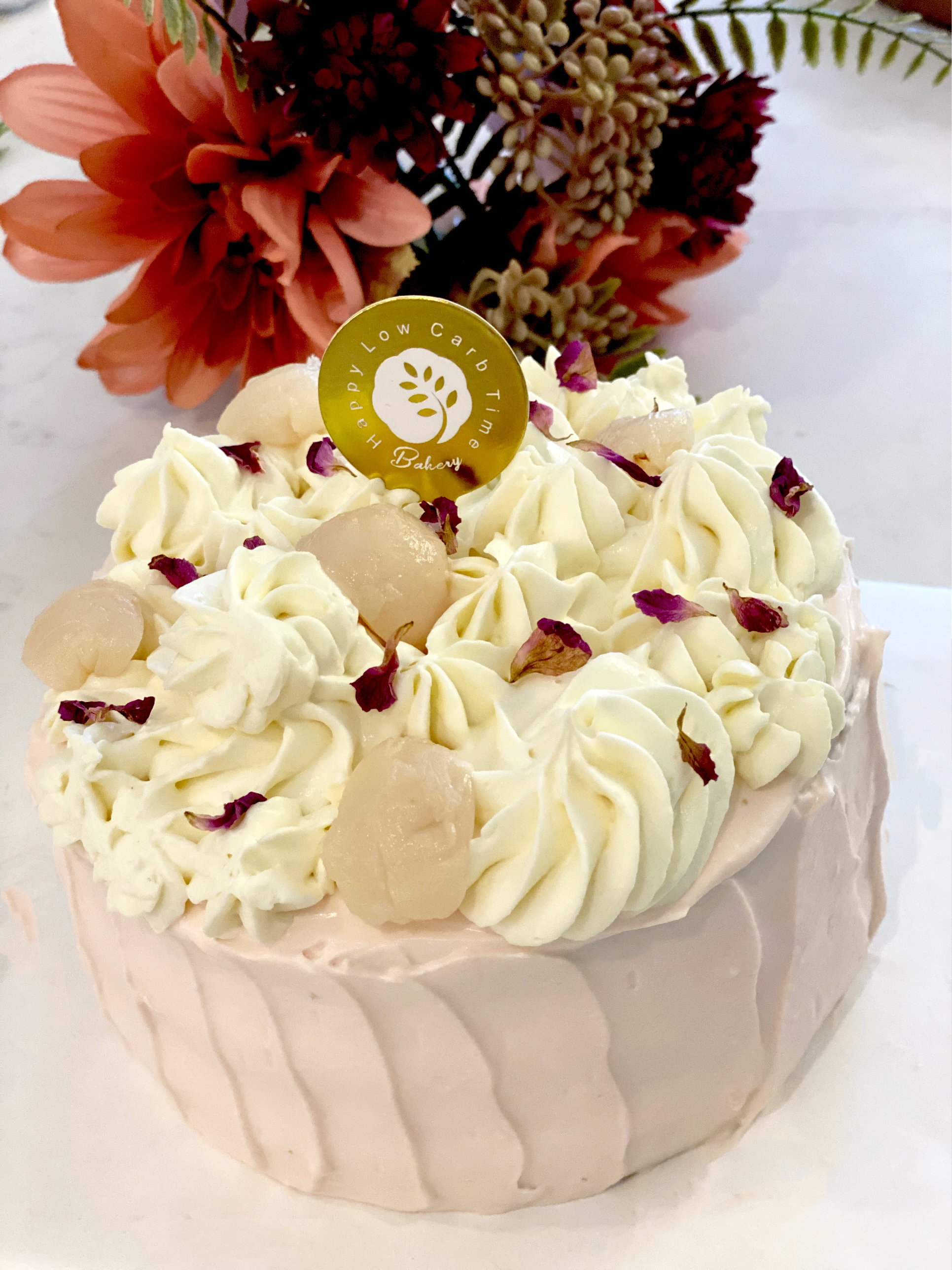 🍑🌹Lychee Rose Cake (alcohol free)_0