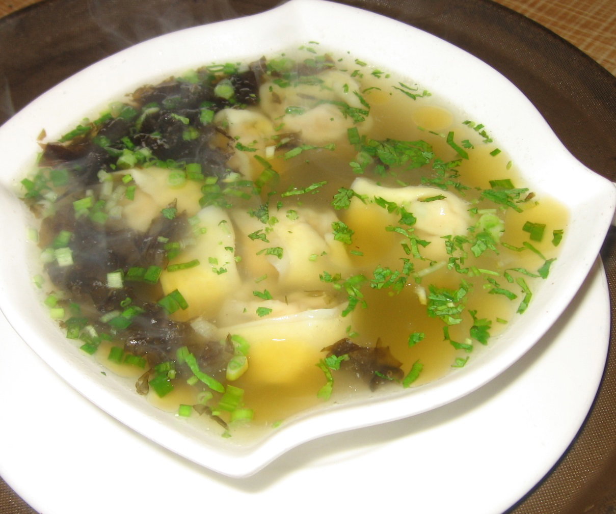 Shanghai Veg. Wontons  素菜  馄饨  ( Original or Sichuan Spicy ) Soup (8 pcs) _0