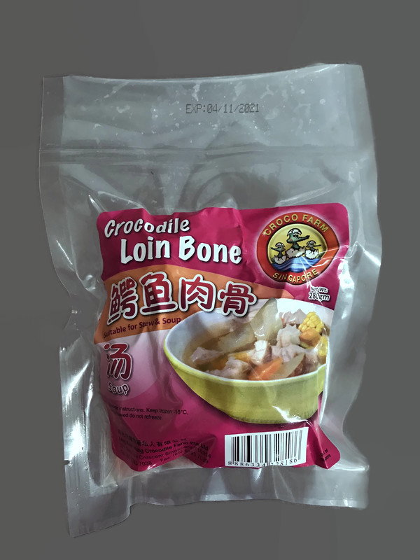 Croco Farm Frozen Crocodile Loin Bone(SOUP) 280gm Buy 12 Packets for $120 and get complimentary delivery