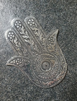 Hamsa hand incense stick holder- Gold & Silver