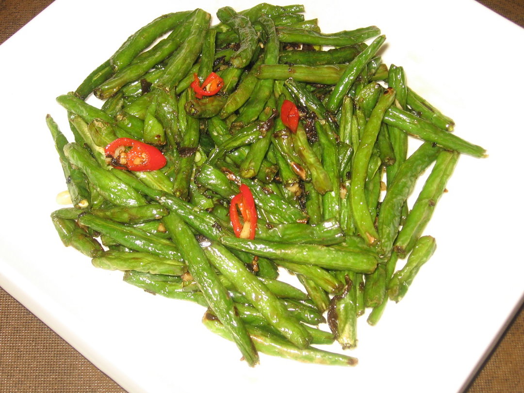 Wok Fried Green Beans (Vegeterian) 榄菜四季豆 -菜类 (辣)