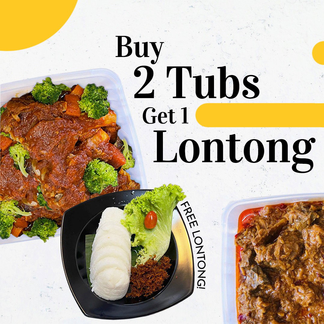2 TUBS FREE 1 TUB LONTONG 