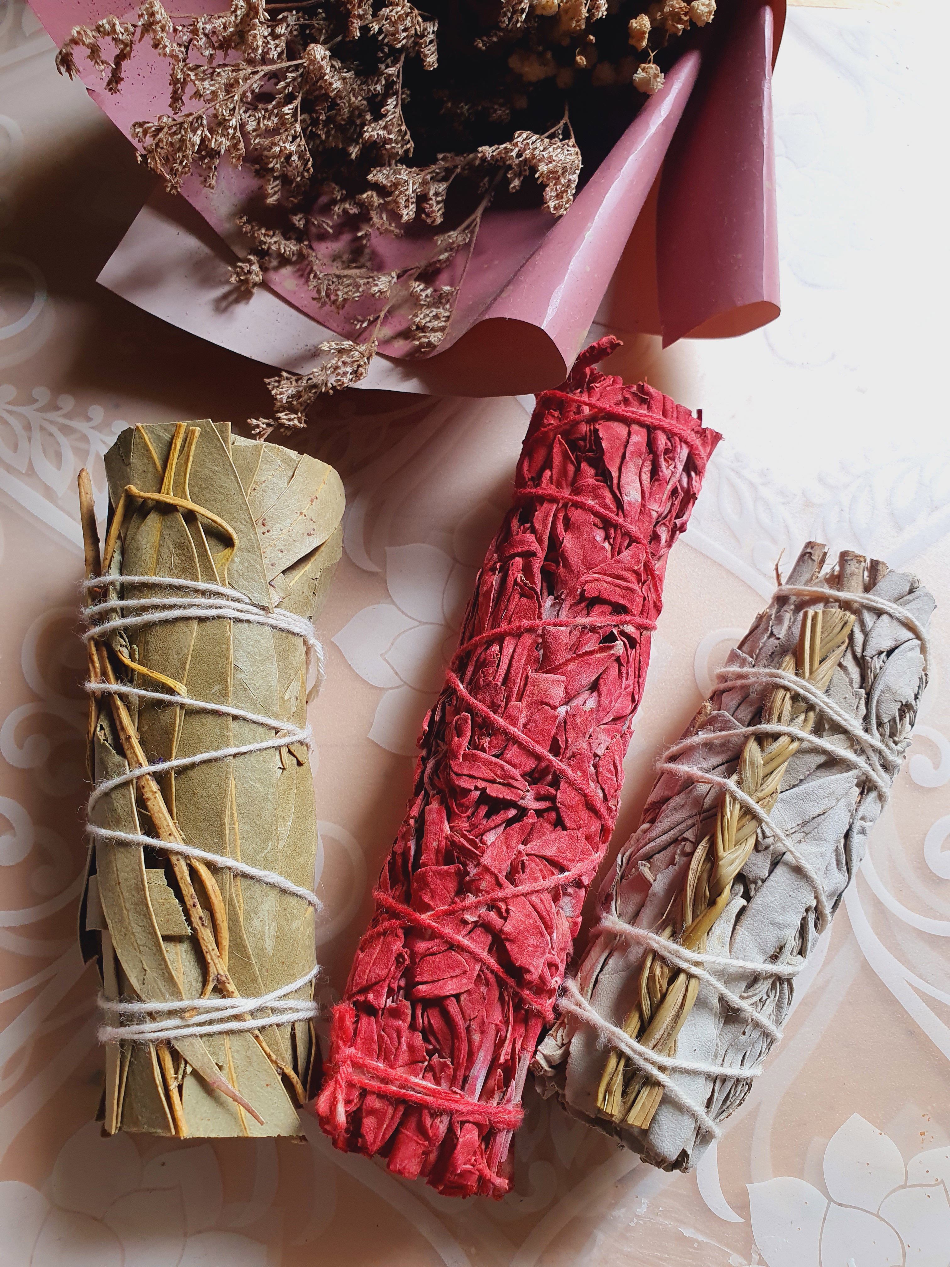 Dragon's Blood/ Sweetgrass/ Eucalyptus Bundle Set!