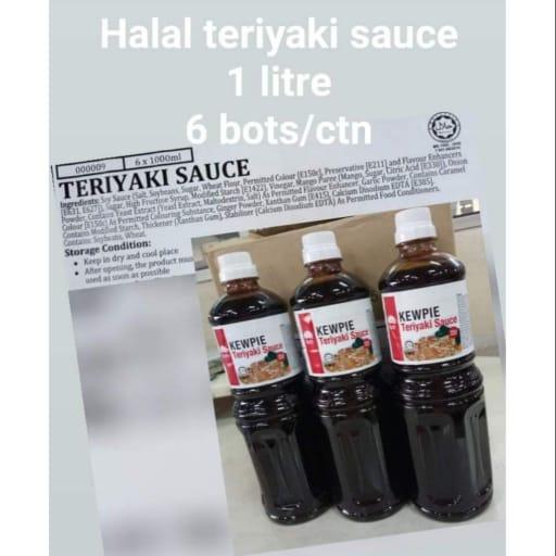 6 BOTS HALAL TERIYAKI SAUCE 1 LITRE (JAPAN RECIPE) 6 BOTS/CTN. CT26