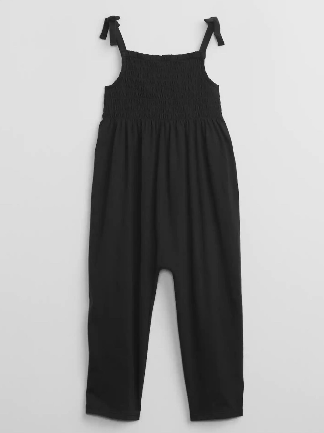 Smocked Jumpsuit in black