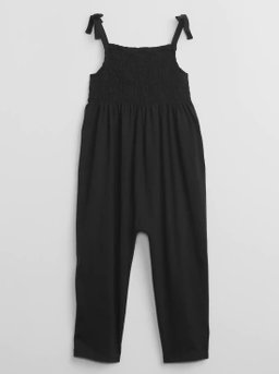 Smocked Jumpsuit in black