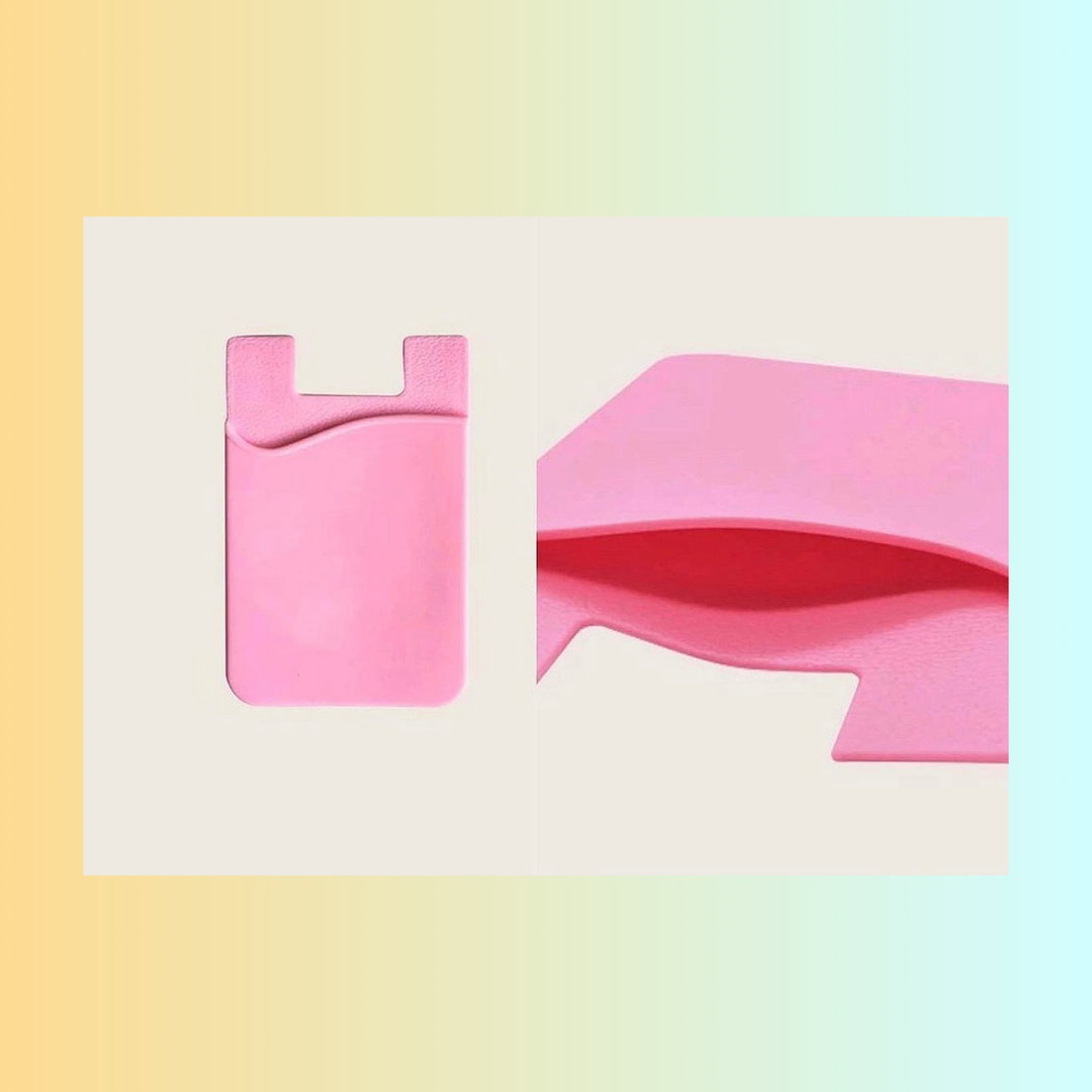 Phone Card Slot Holder Silicone [PINK]