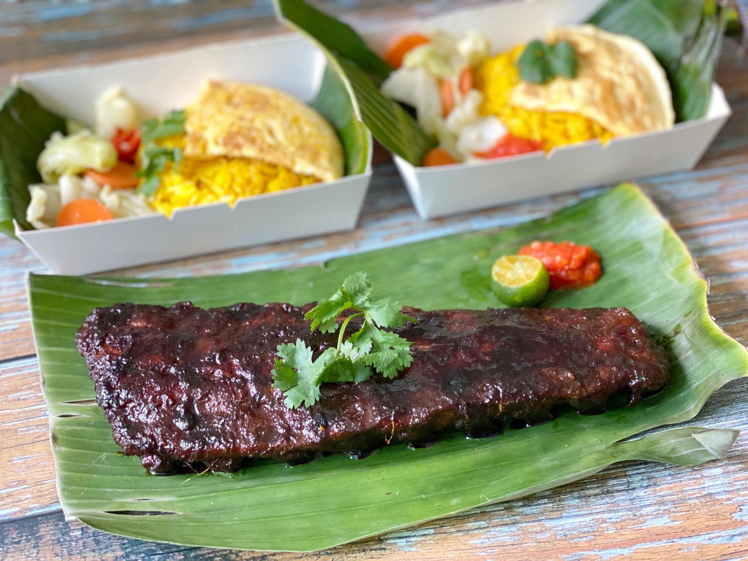 *Most Popular* 1 Slab of Aiyoh So Black! Baby Back Rib with Sambal Belacan 