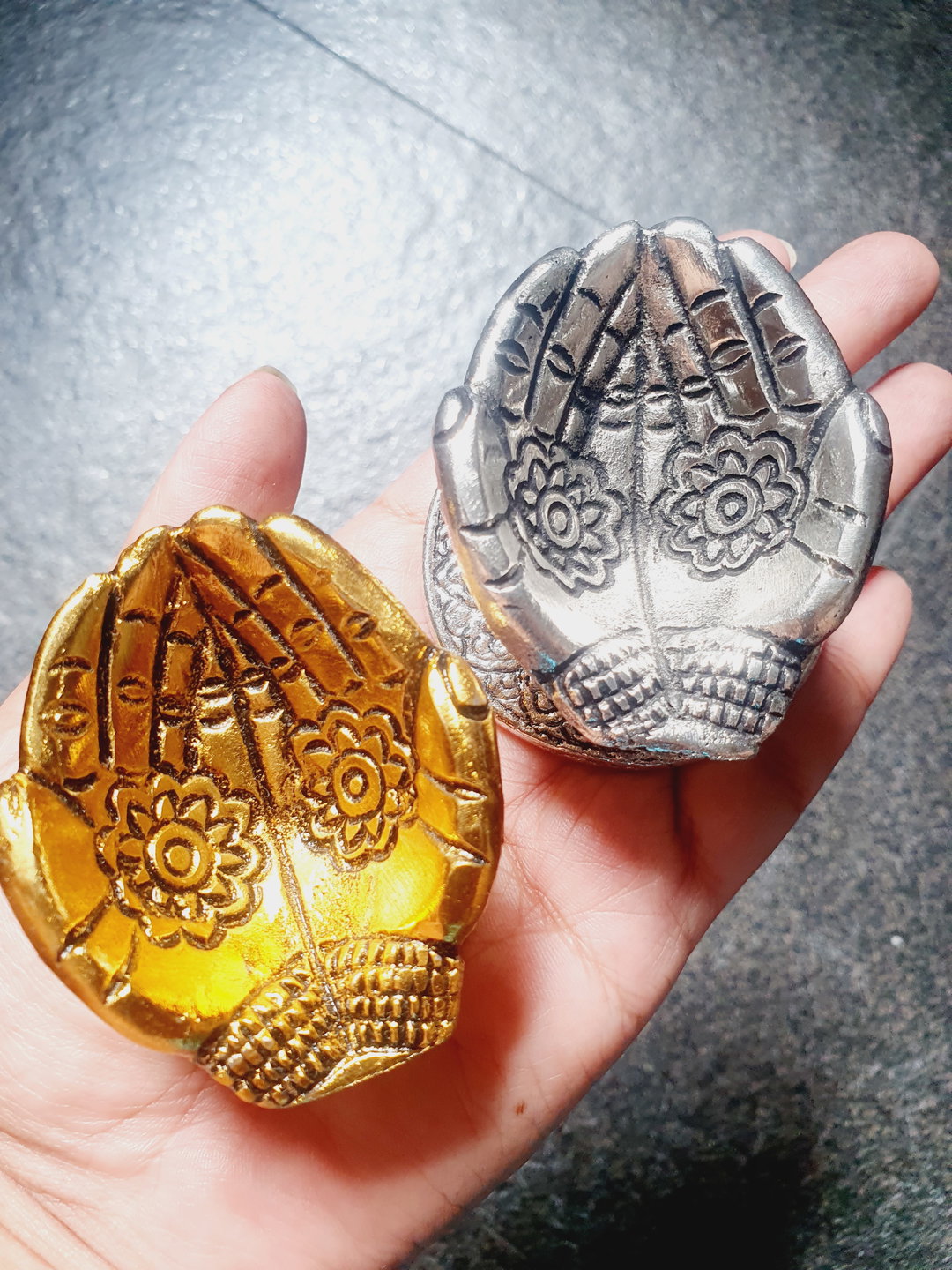 Hand mini Lamp - GOLD & SILVER