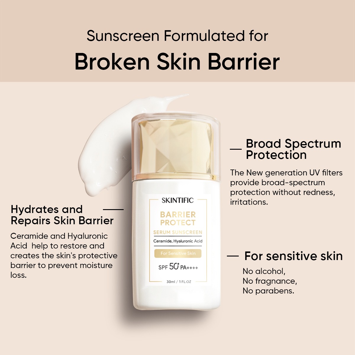 Skintific Barrier Protect Serum Sunscreen 30ml