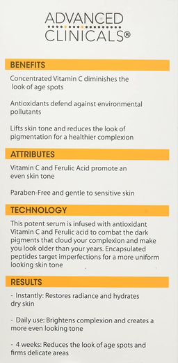 Advanced Clinicals Vitamin C Anti Aging Serum