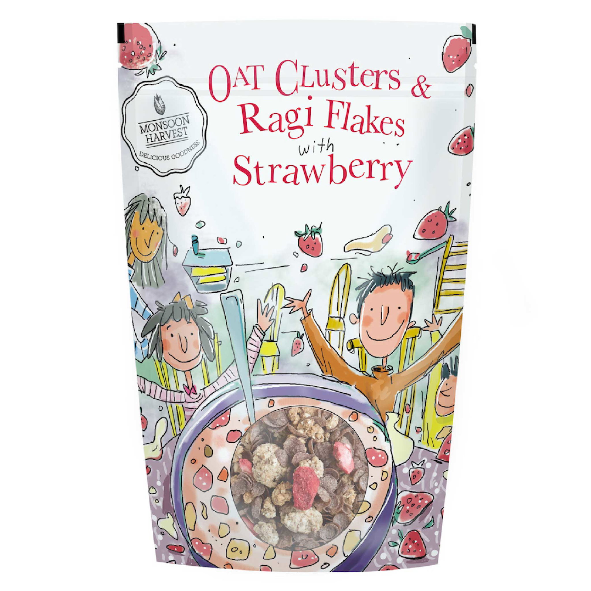 Breakfast Cereal - Oat Clusters & Ragi Flakes With Strawberry_0