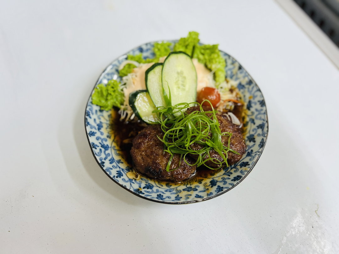 P019 Japanese Hamburger Steak ハンバーグステーキ(ケチャップ)(単品)日式漢堡排