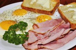 Eggs with Ham & Bacon