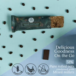 Crunchy Millet Granola Bars - Dark Chocolate And Espresso