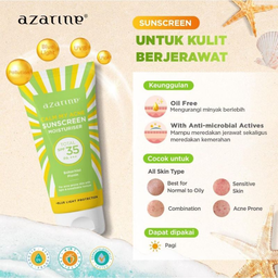 Azarine Sunscreen Moisturizer SPF 35 PA+++ Calm My Acne 40ml