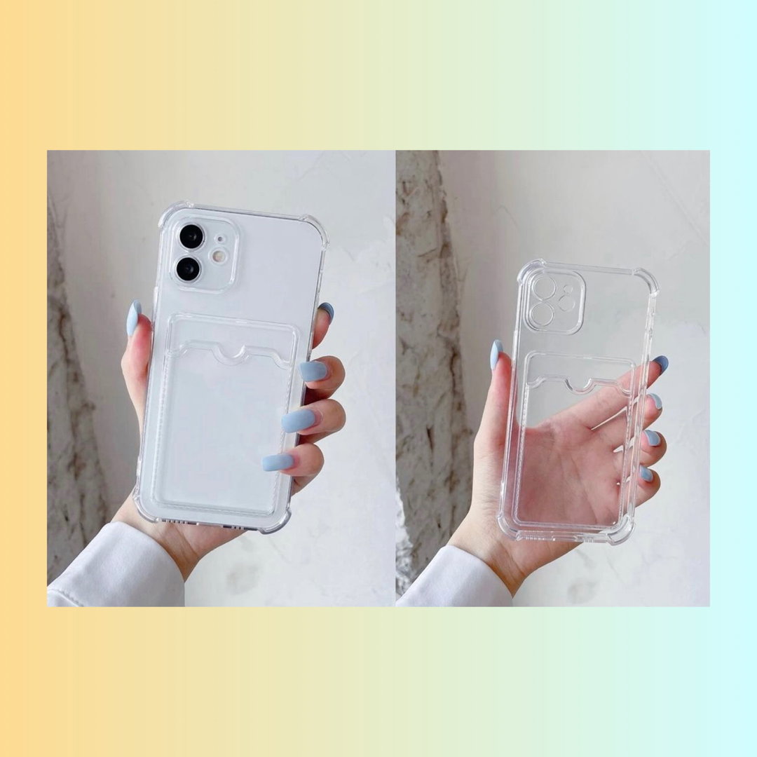 Iphone Clear Case with Card Slot [CLEAR/Iphone 13]
