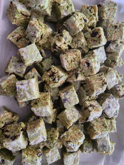 Pandan coconut snowflakes biscuits 