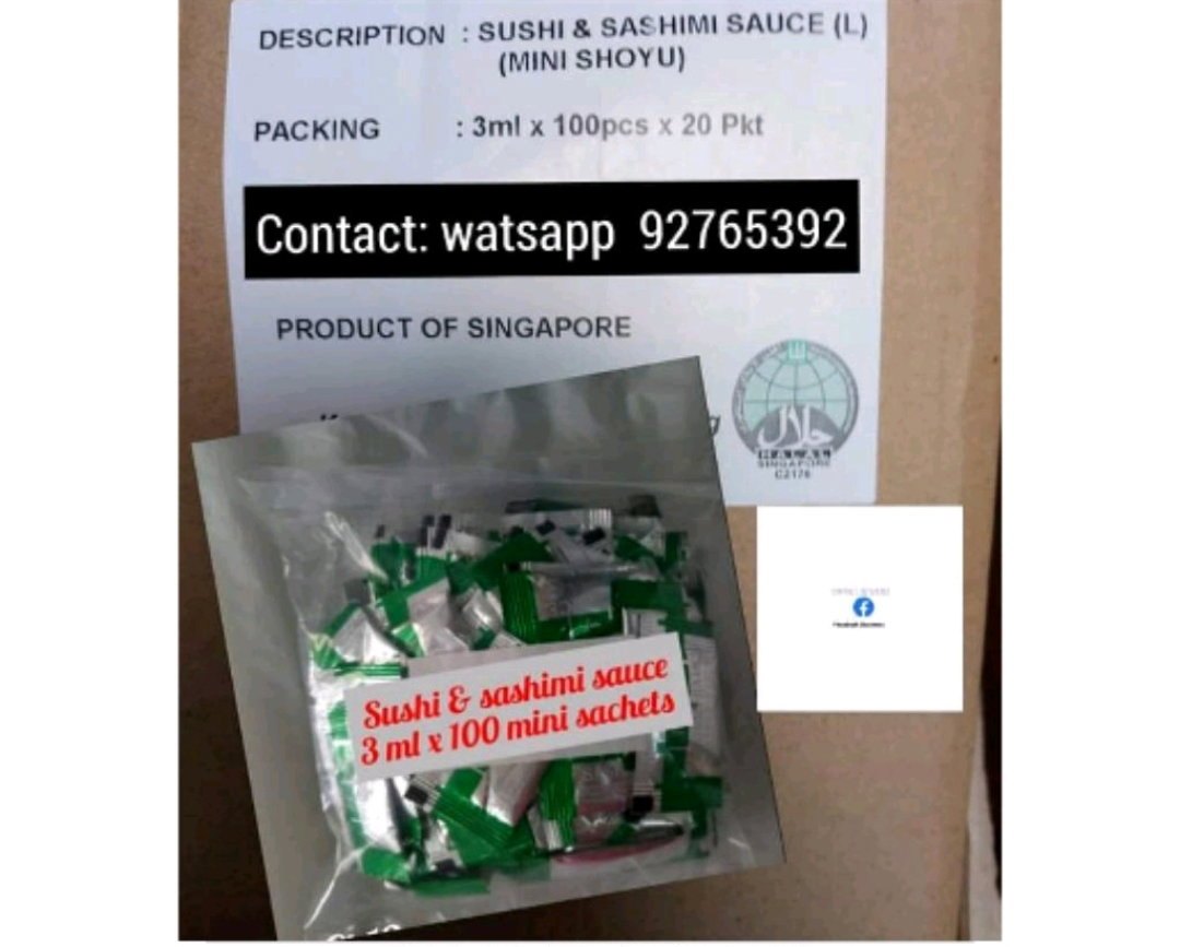 Halal SHASHIMI / SUSHI shoyu 100 SACHETS X 2 PKTS. CH13