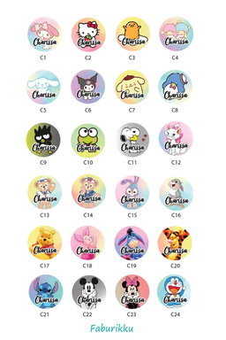 Cartoon Personalise Badge Reel (Clip On) 