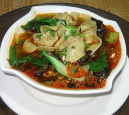 Chicken Wonton Noodles Soup    芸吞面-鸡肉 (Original or Sichuan Spicy)