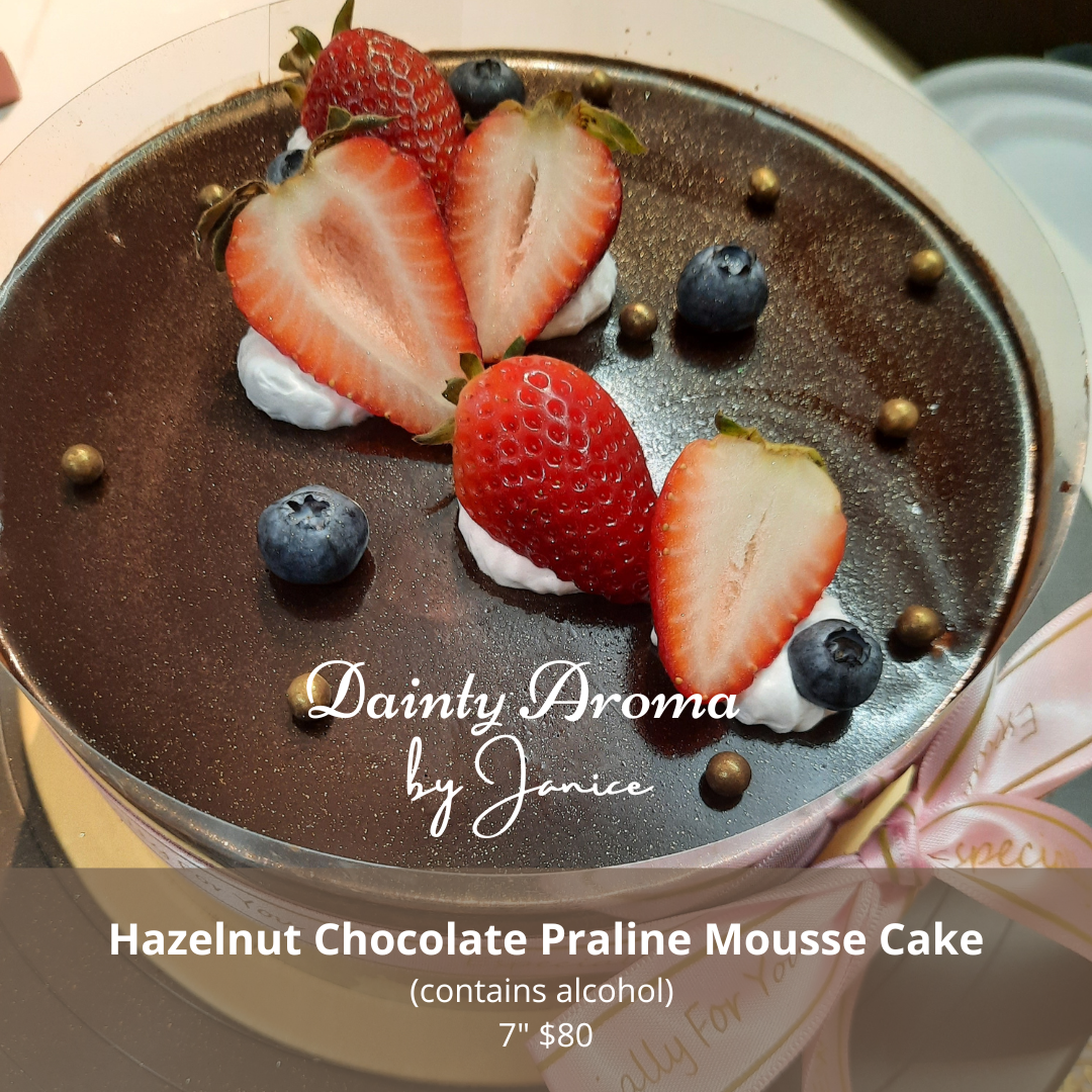 Hazelnut Chocolate Praline Mousse Cake 7"