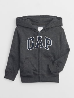 Zip Hoodie in Charcoal Gray