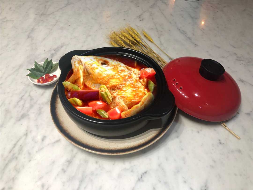 咖喱红鸡鱼头 Curry Fishhead (Snapper)