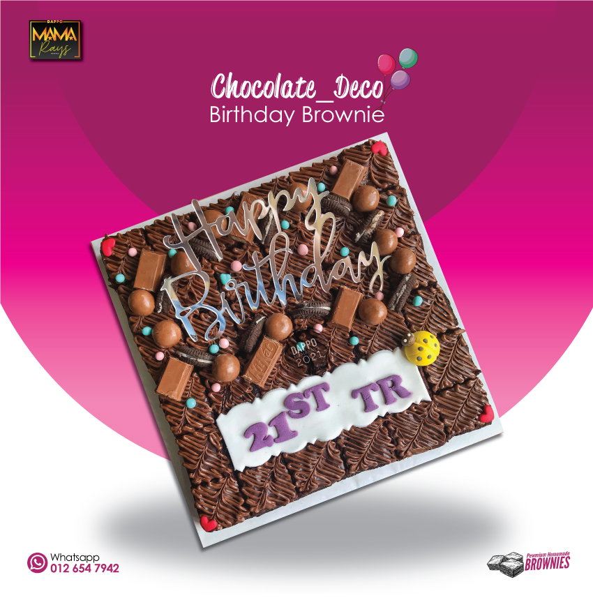 Chocolate Deco Birthday Brownie_0
