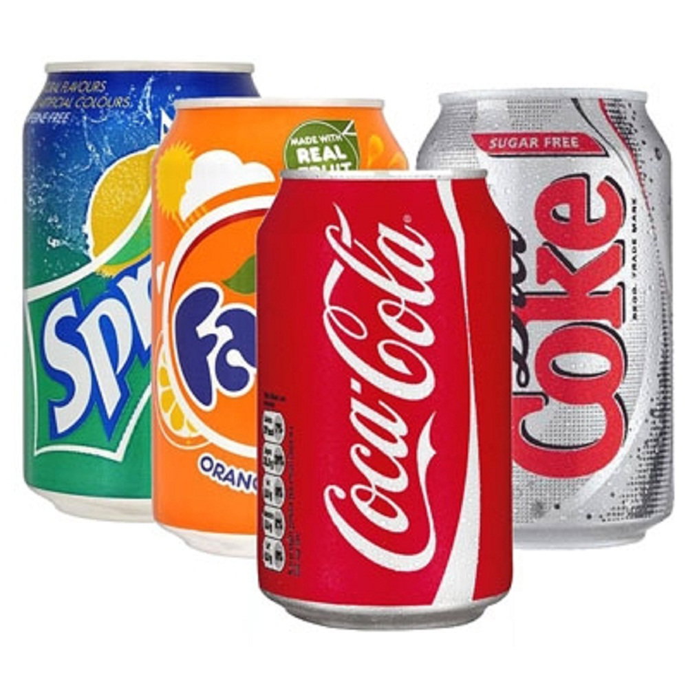 Soft Drinks Can (Coke,Fanta,Sprite,M'dew,Light Coke) 饮料