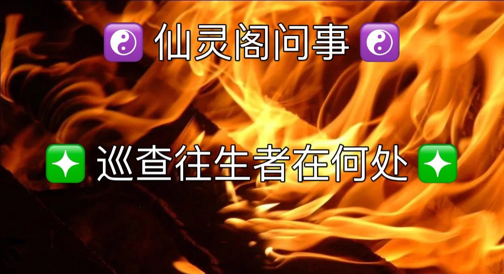❇️ 巡查往生者在何处 ❇️