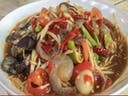 Papaya salad with prawns 