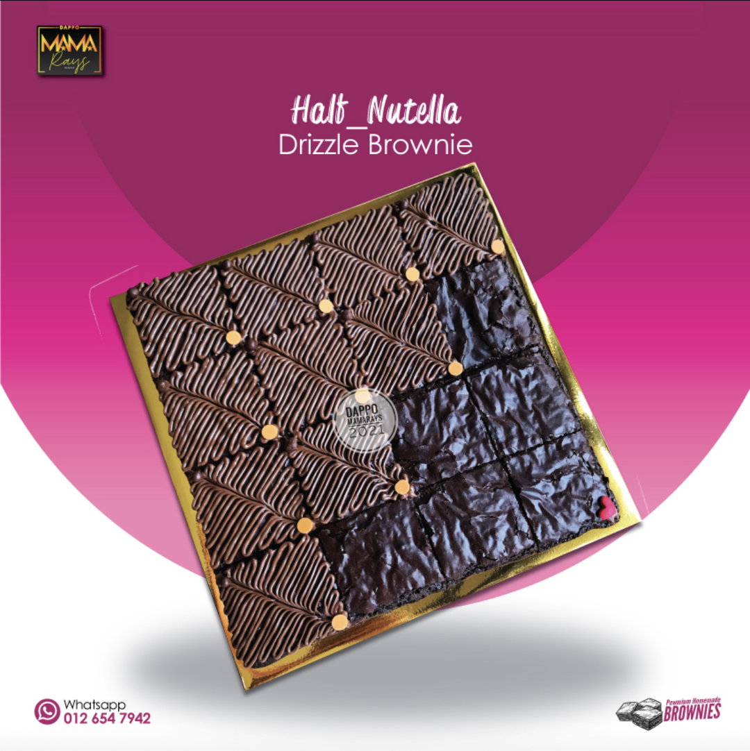 Half Nutella Drizzle Brownie