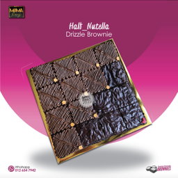 Half Nutella Drizzle Brownie