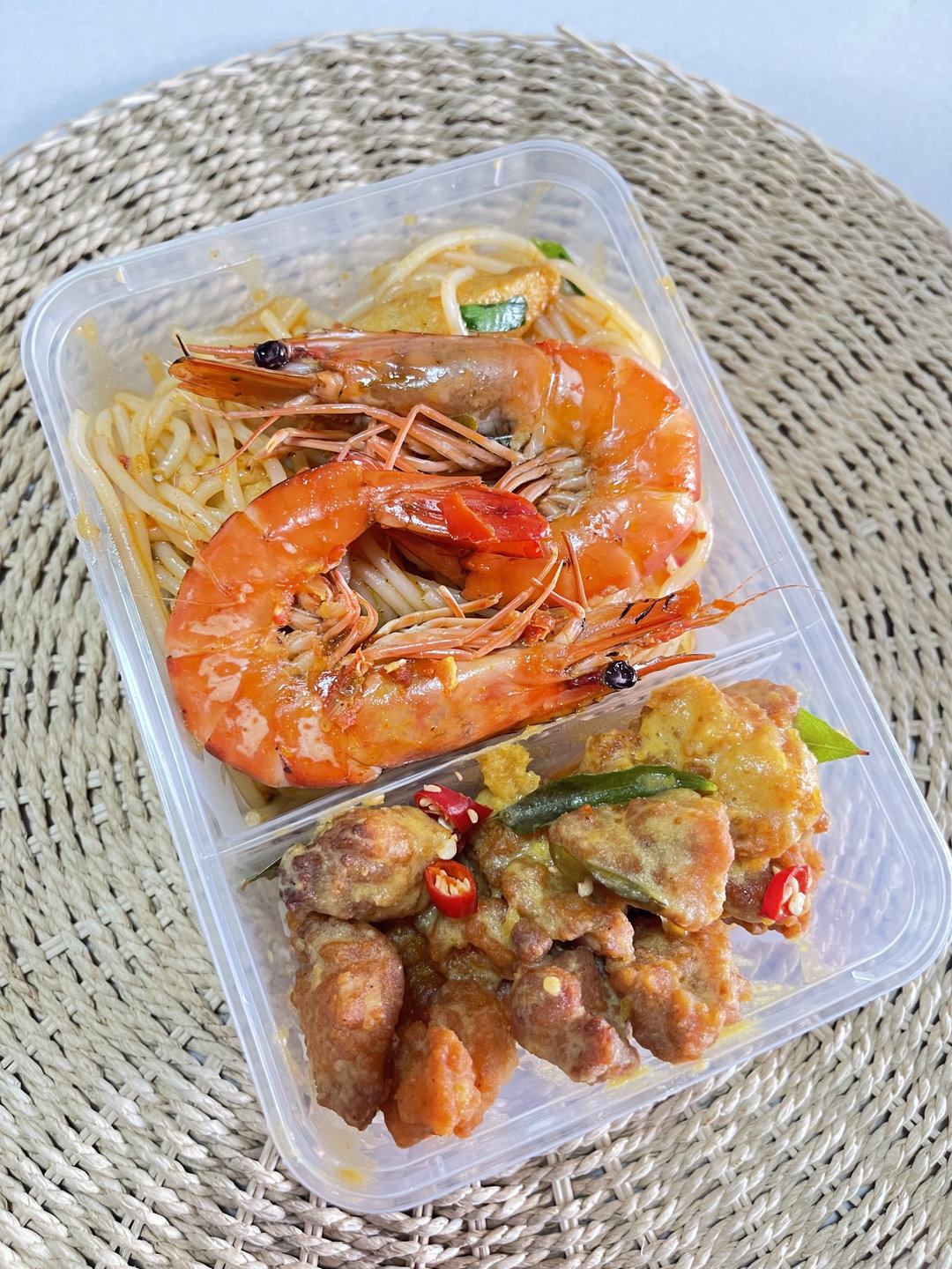 Fried Laksa Tom Yum Prawn with SEC