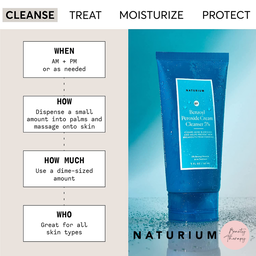 Naturium Benzoyl Peroxide Cream Cleanser 5% 147ml