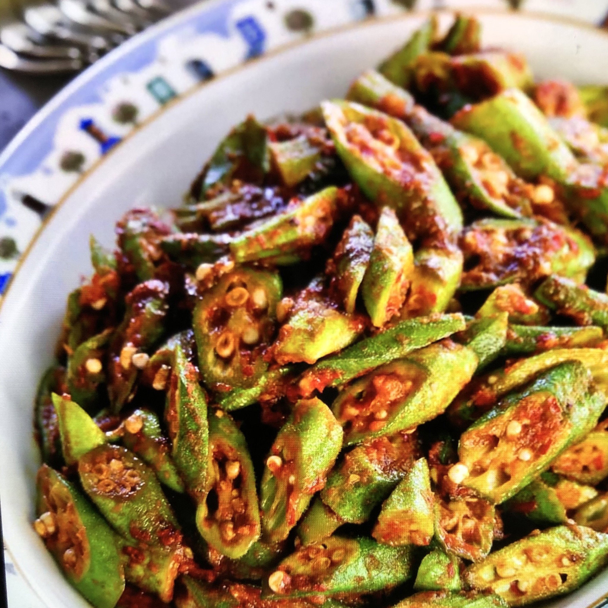 Stir-fried Lady Finger in Sambal Sauce 參巴辣椒羊角豆_0