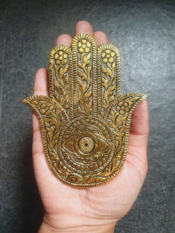 Hamsa hand incense stick holder- Gold & Silver