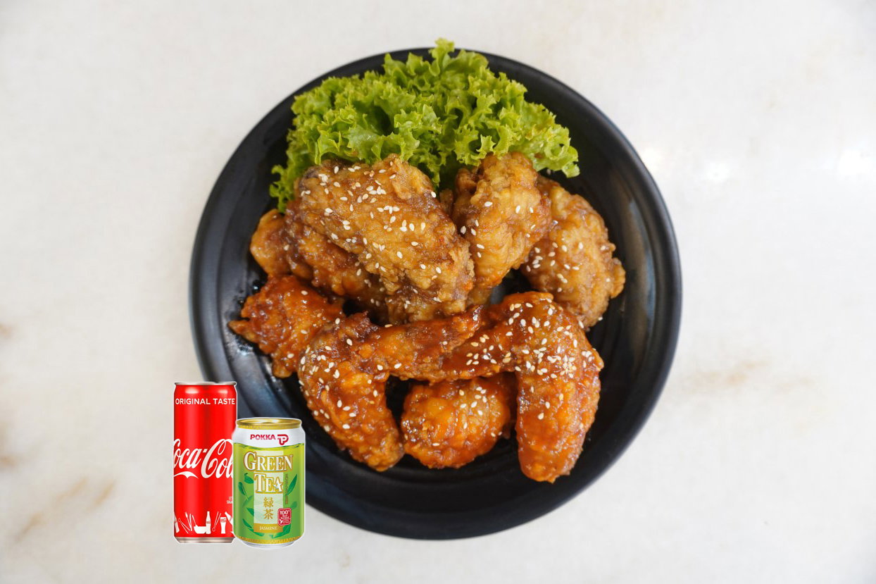 O4. (B) K. Wings 9pcs + 3 Drinks Set Meal_0