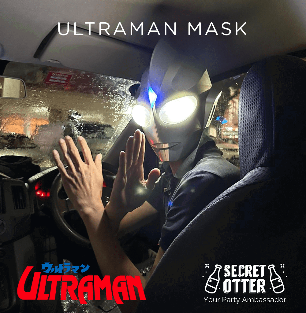 Ultraman full face mask with LED Glowing Eyes!