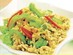 Stir fry bitter gourd with egg