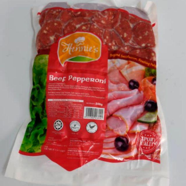 HENNIES BEEF PEPPERONI 500g_0