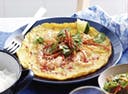 Omlette with shrimp